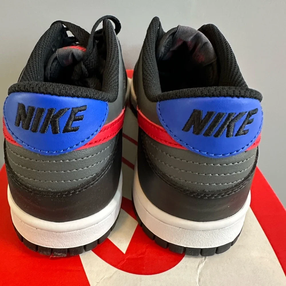 New - Nike Dunk Low GS ‘Black Red Blue’ Size 6.5Y - FV0373001